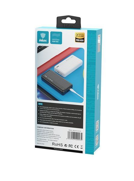 Зовнішній акумулятор Inkax PBQ-02A PD+QC 3.0 20000 PBQ02A фото
