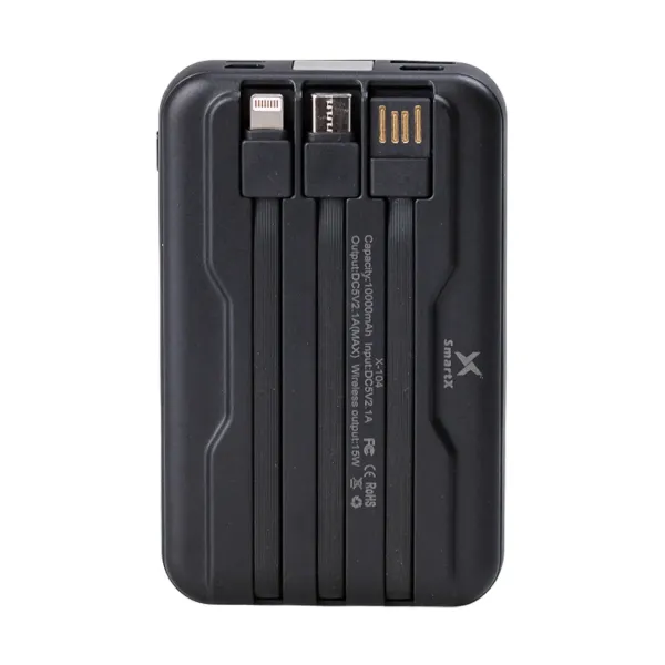 Повербанк 10000 mAh з бездротовою зарядкою X104 фото